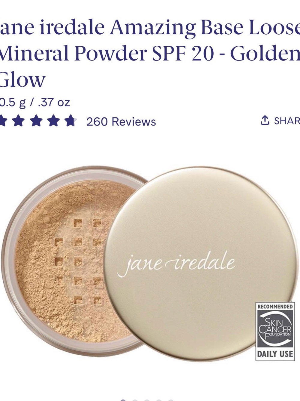 jane iredale Amazing Base Loose Mineral Powder - White Packaging